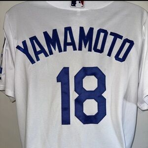 Nike Genuine Yamamoto LA Dodgers jersey with 2025 WS Patches